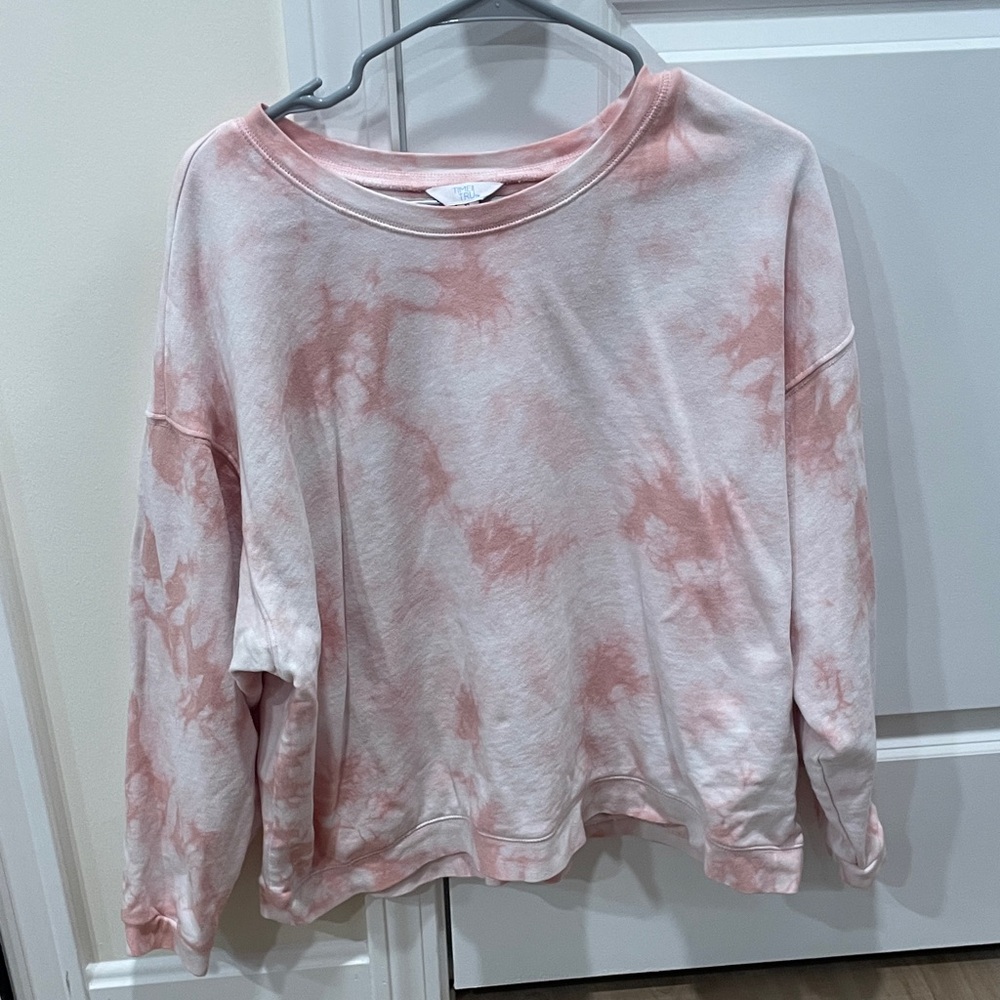 Pink Tie-Dye Women's Sweatshirt Top